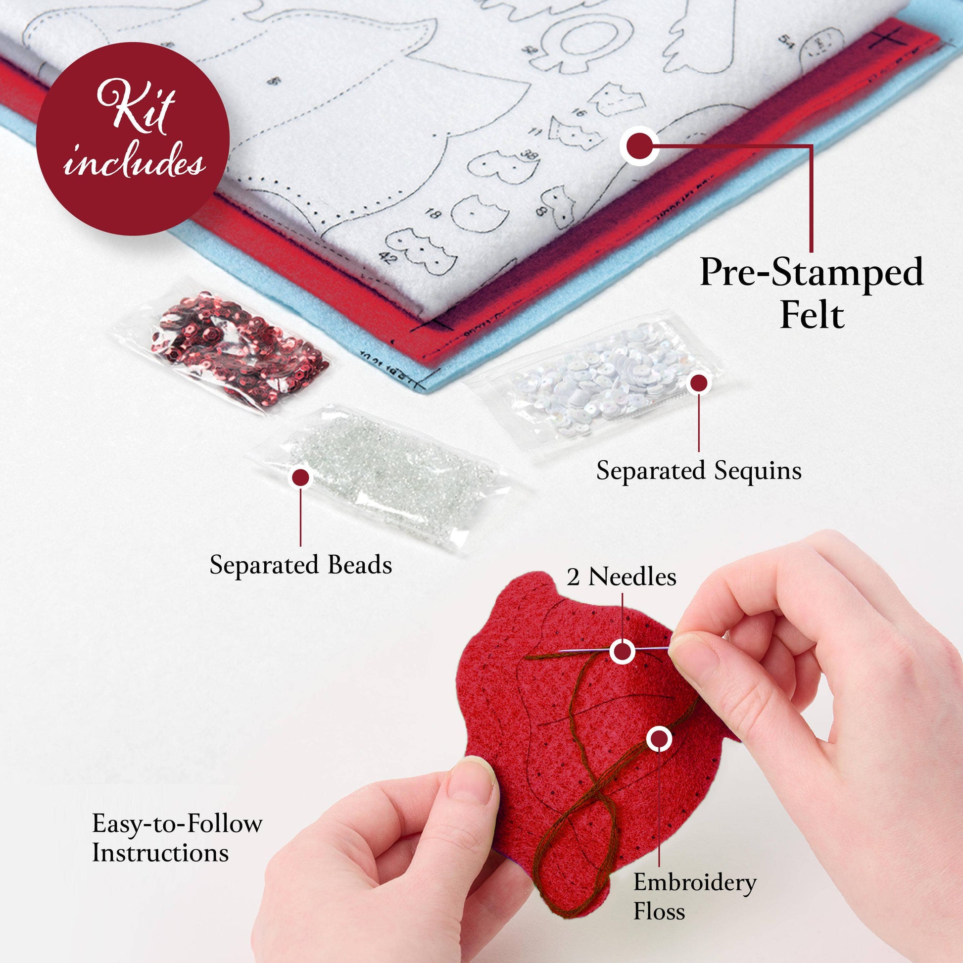 Bucilla Snowy St Nick Felt Stocking-2